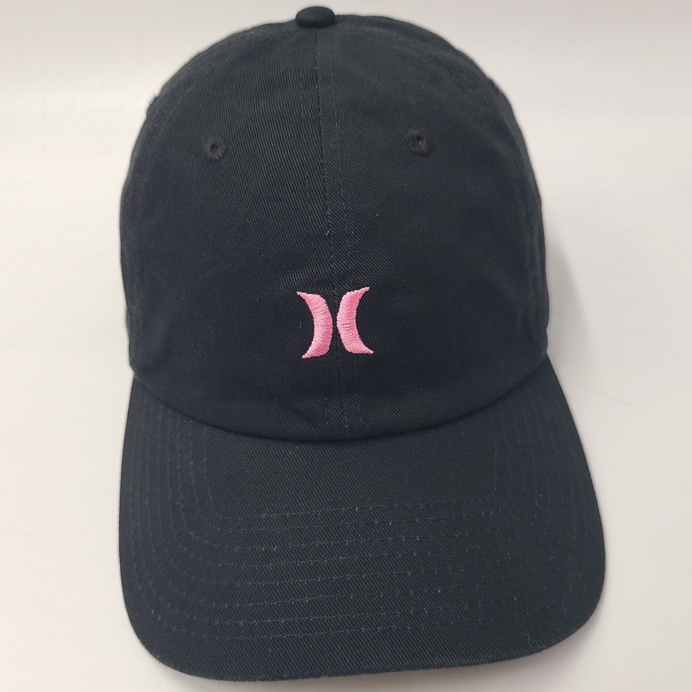 Women Hurley Hat Snapback Black Pink Surf Skate Skateboard Logo Casual Outdoors
